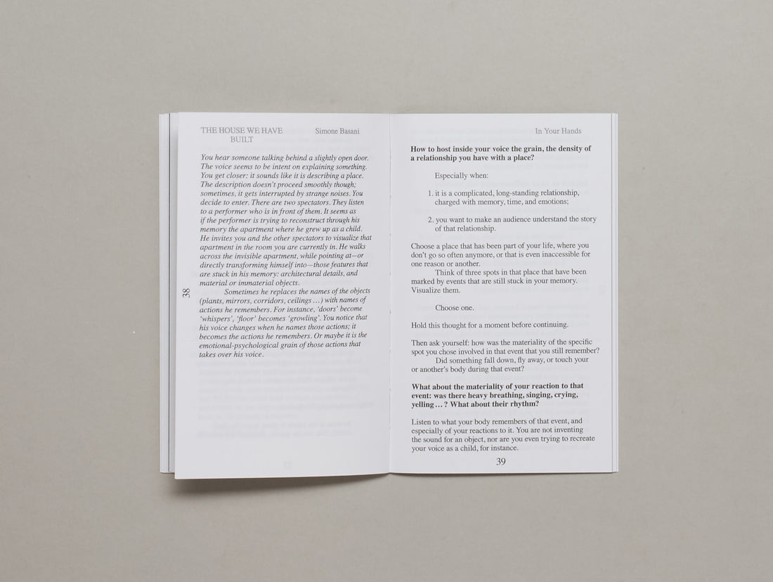 Choreography as Self-Conditioning - A Written Exhibition