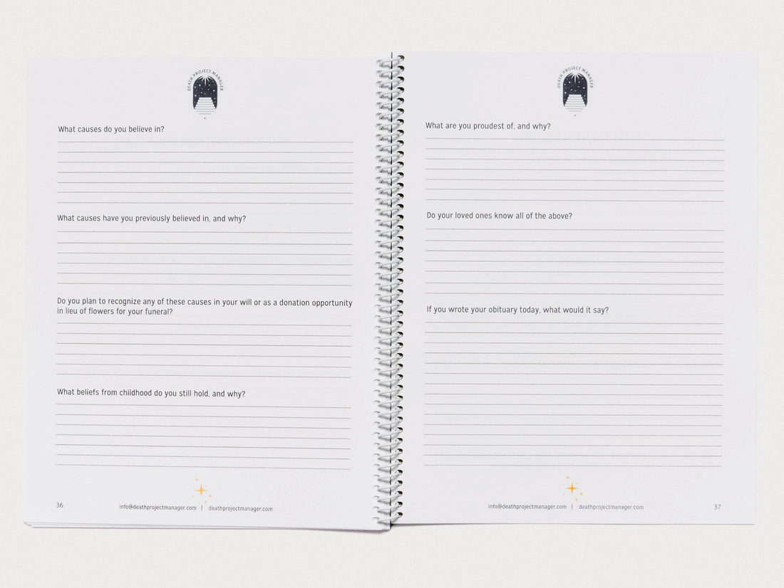 The Death Project Manager Mortality Workbook - Antenne Books