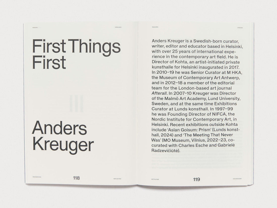 Residencies Reflected - Antenne Books