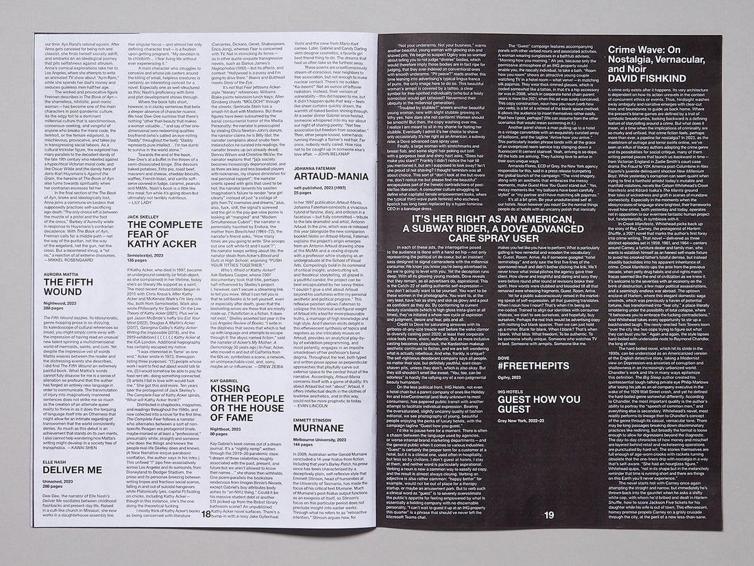 THE WHITNEY REVIEW OF NEW WRITING - Antenne Books