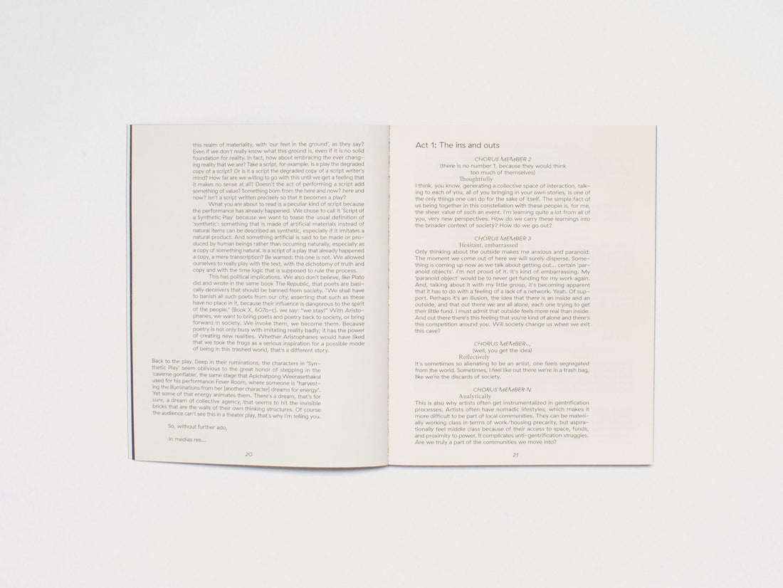 Script for a Synthetic Play 2