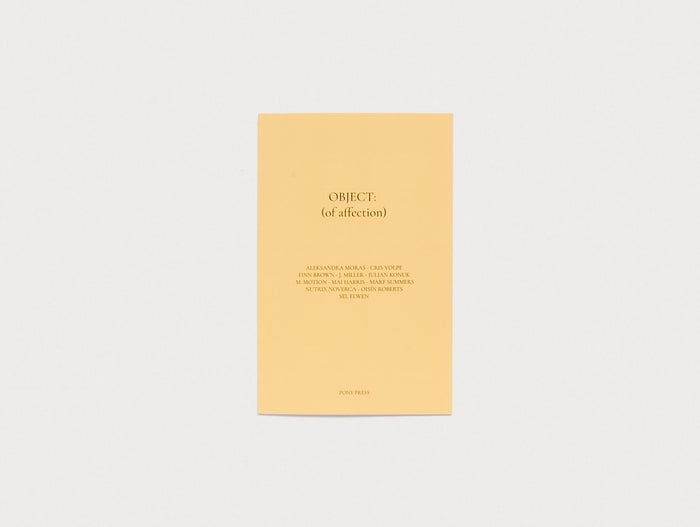 OBJECT: (of affection)