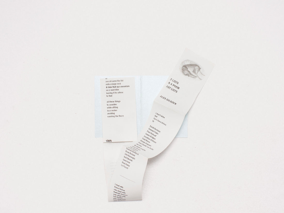 2 Lists & A Poem Abt Lists