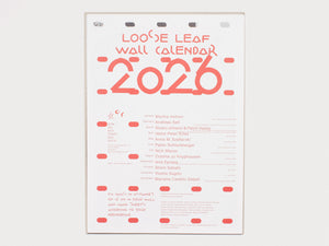 Loose Leaf Wall Calendar 2026