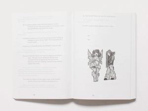 Interior spread from a book featuring text and character illustrations.