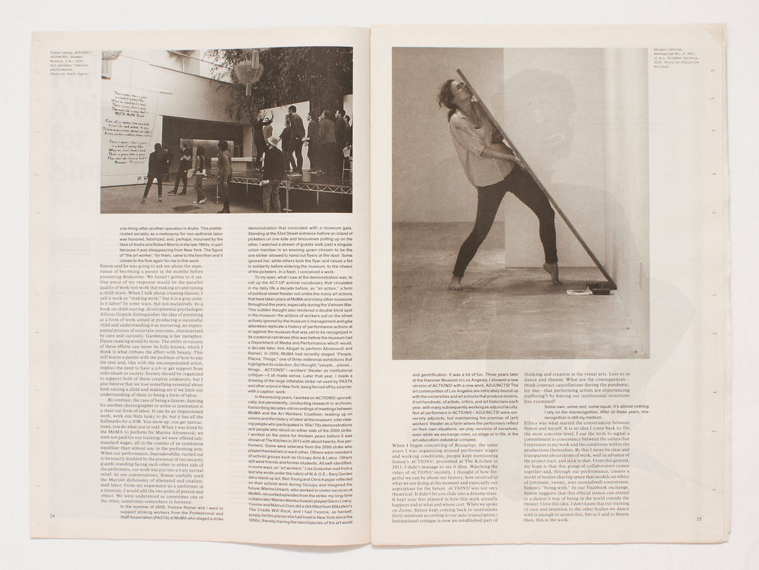 Movement Research Performance Journal #57: Work