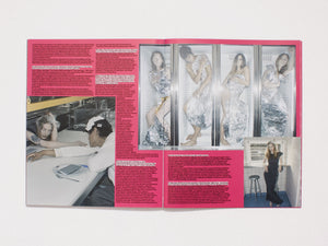 Interior spread from a photography and art book featuring fashion editorials and text.