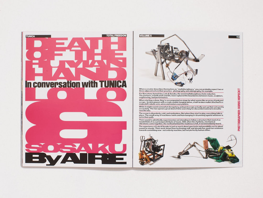 Interior spread from 'In conversation with TUNICA'