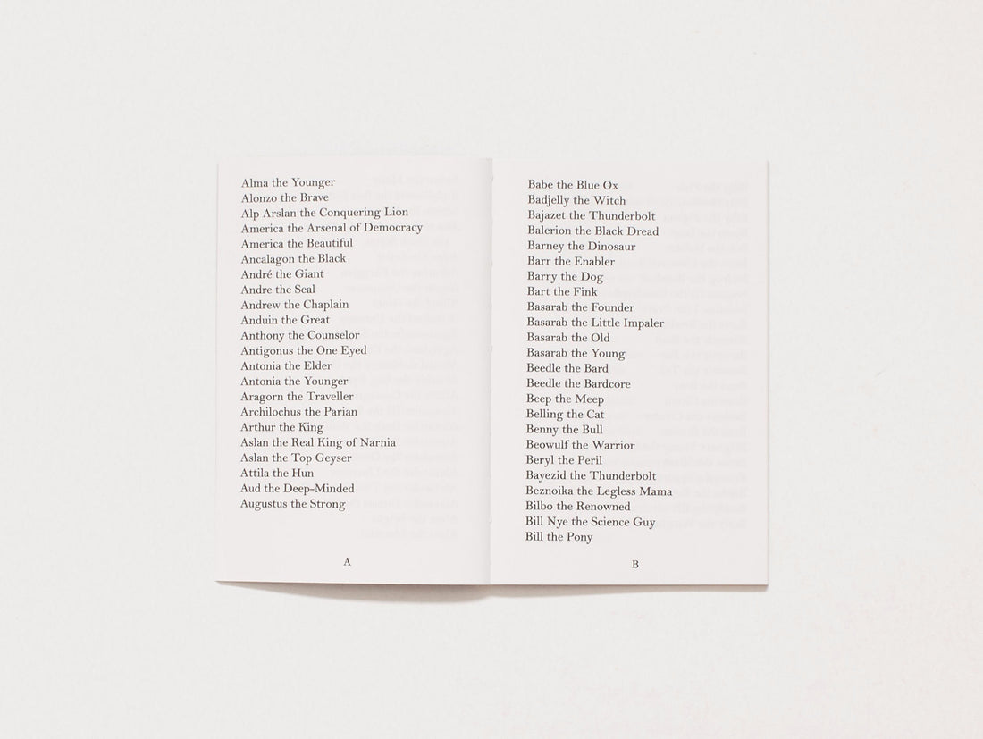 Epithets the Book