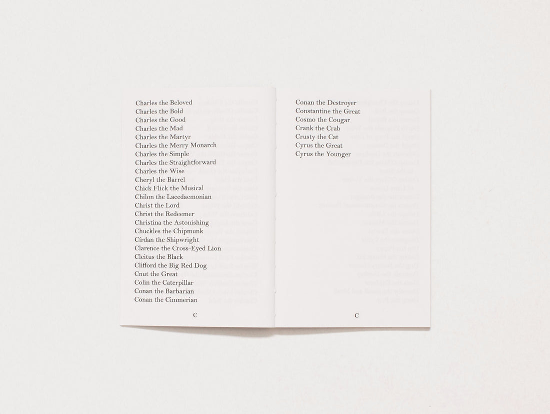 Epithets the Book