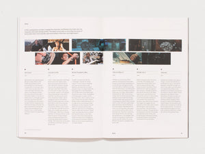 Interior spread from 'Rolex' showing film stills and text descriptions.