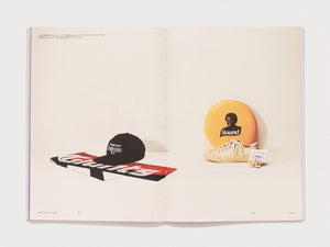 Interior spread from 'Greetings from Busan' showing various merchandise objects.