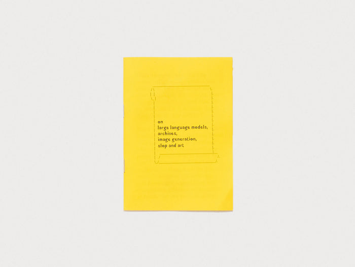 Cover of the book 'on large language models, archives, image generation, slop and art'