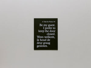 Be My Guest. I Prefer To Keep The Door Closed.