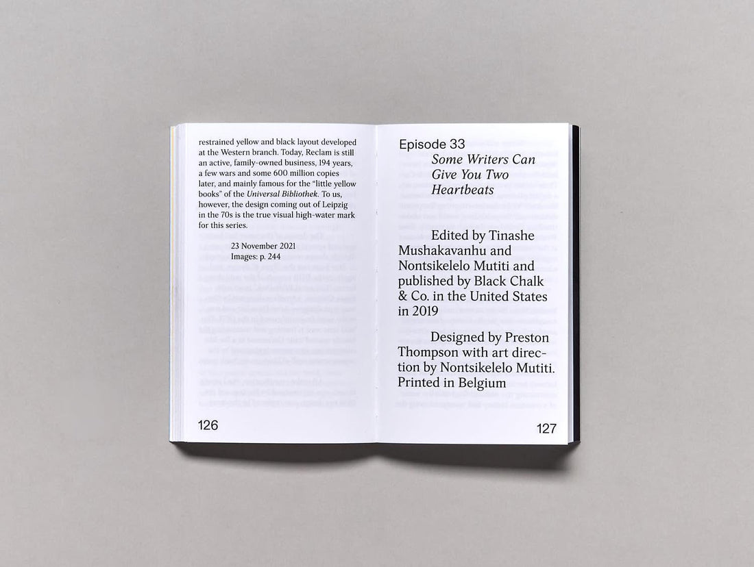 Notes on Book Design - Antenne Books