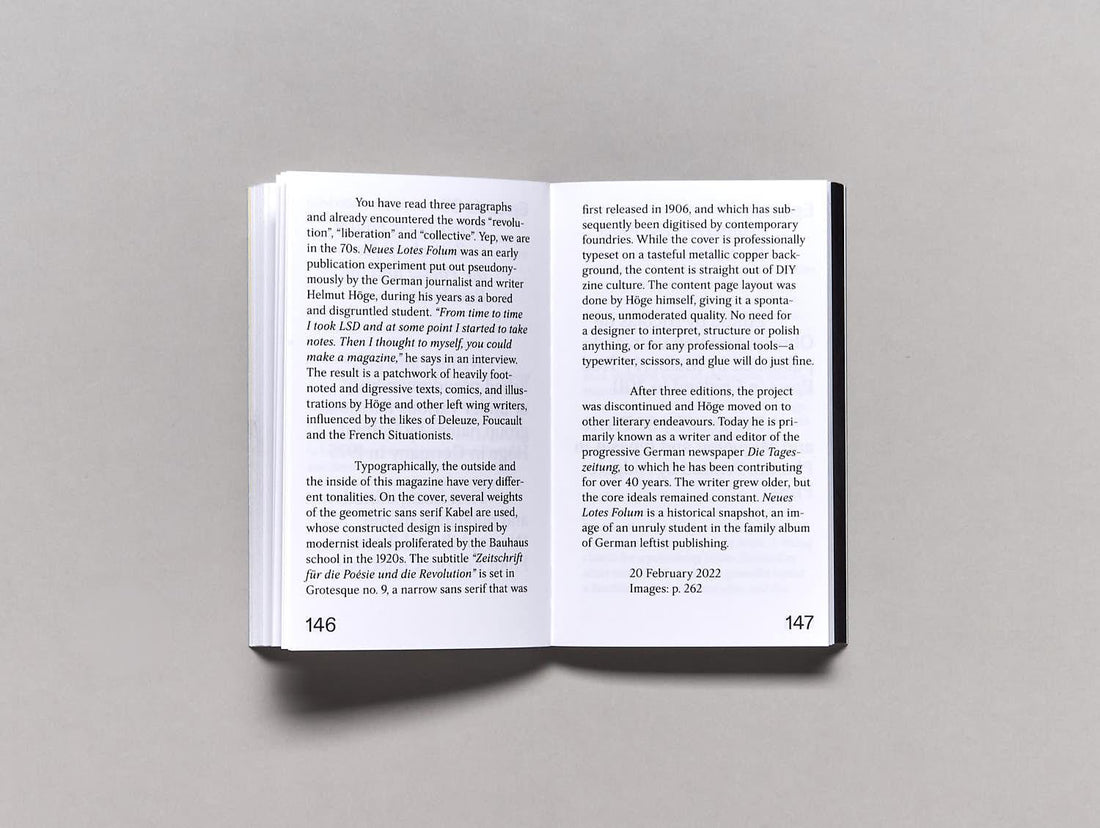 Notes on Book Design - Antenne Books