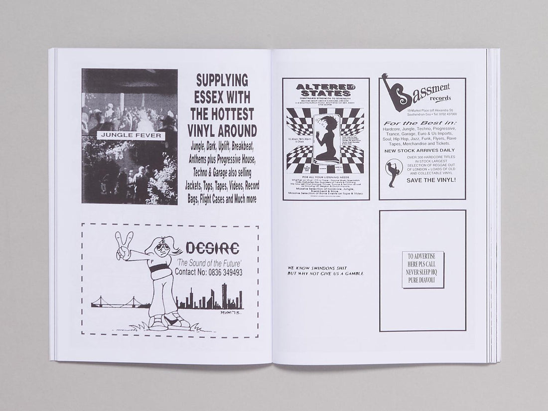 ARCHIVIO#1 – Records store ads and paper ephemera from Rave fanzines of the early 90s - Antenne Books