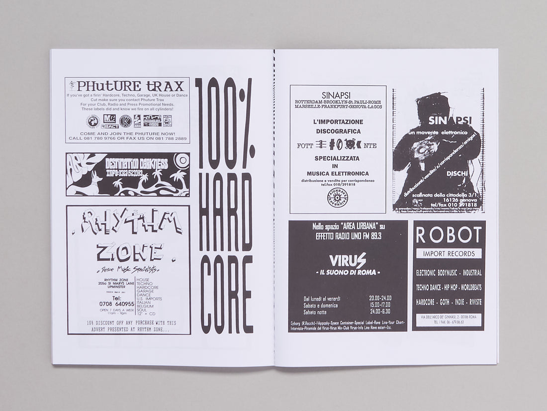 ARCHIVIO#1 – Records store ads and paper ephemera from Rave fanzines of the early 90s