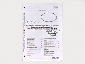 Movement Research Performance Journal, Issue #58/59 - Antenne Books