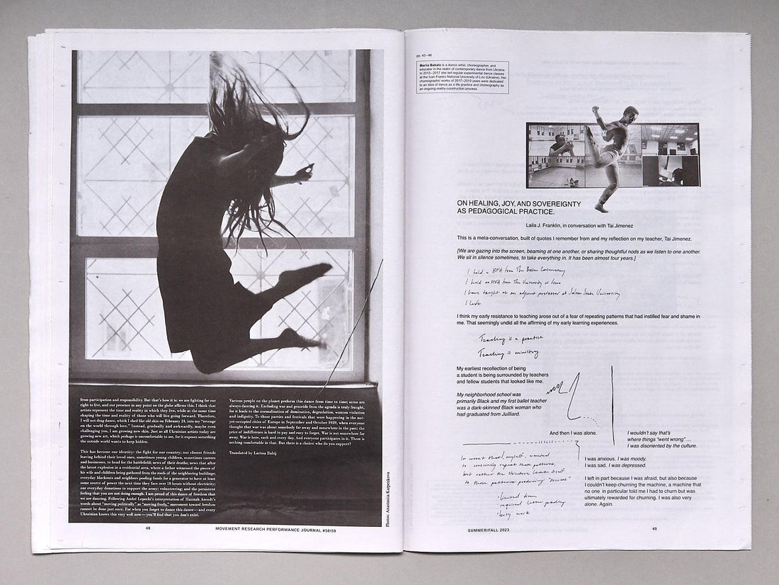 Movement Research Performance Journal, Issue #58/59 - Antenne Books