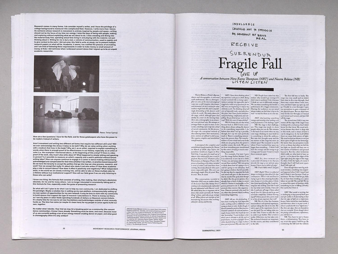 Movement Research Performance Journal, Issue #58/59 - Antenne Books