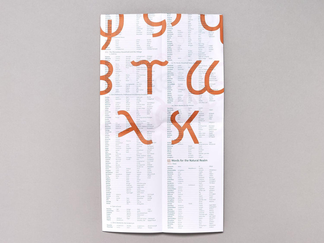 Partial map Hildegard von Bingen Lingua Ignota - Antenne Books