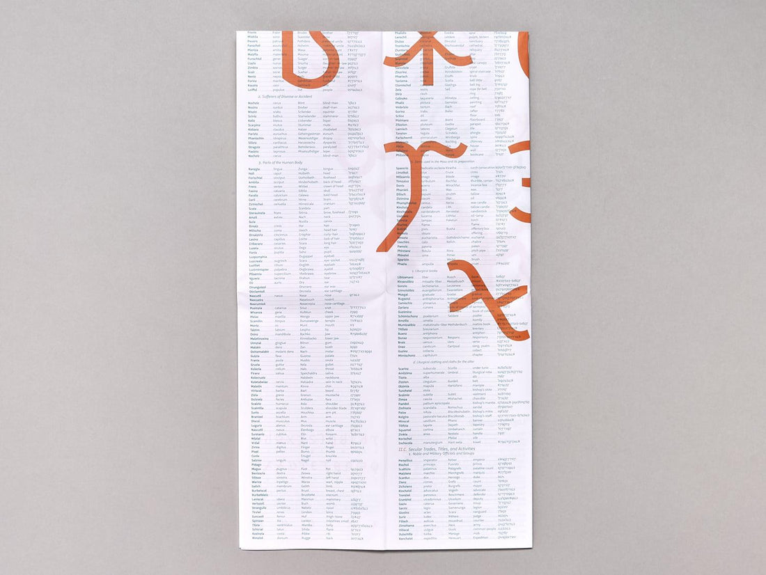 Partial map Hildegard von Bingen Lingua Ignota - Antenne Books