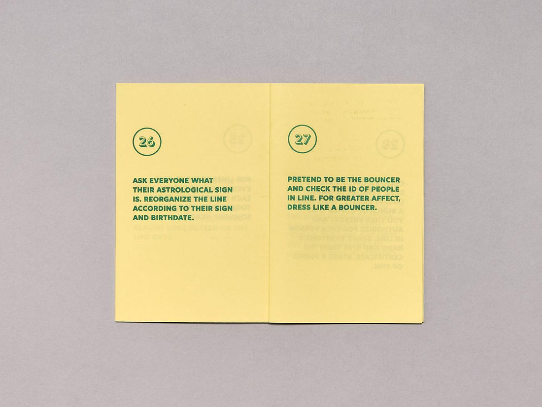 Performances for Waiting in Line - Antenne Books