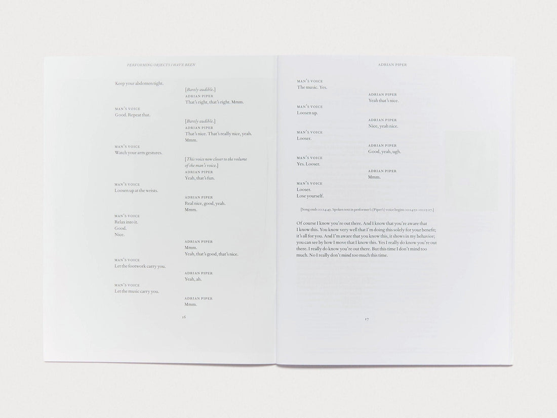 Adrian Piper: Performing Objects I Have Been, 1972-2018 - Antenne Books