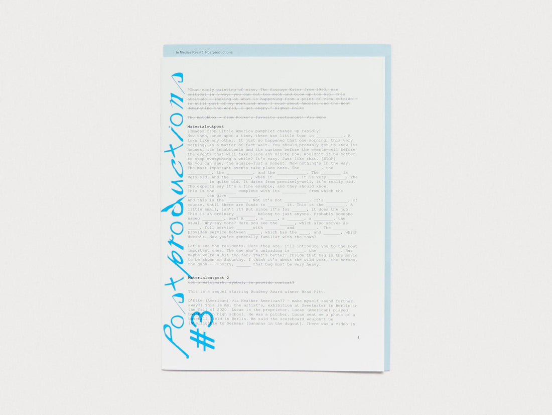 In Medias Res #3 Postproductions - Antenne Books